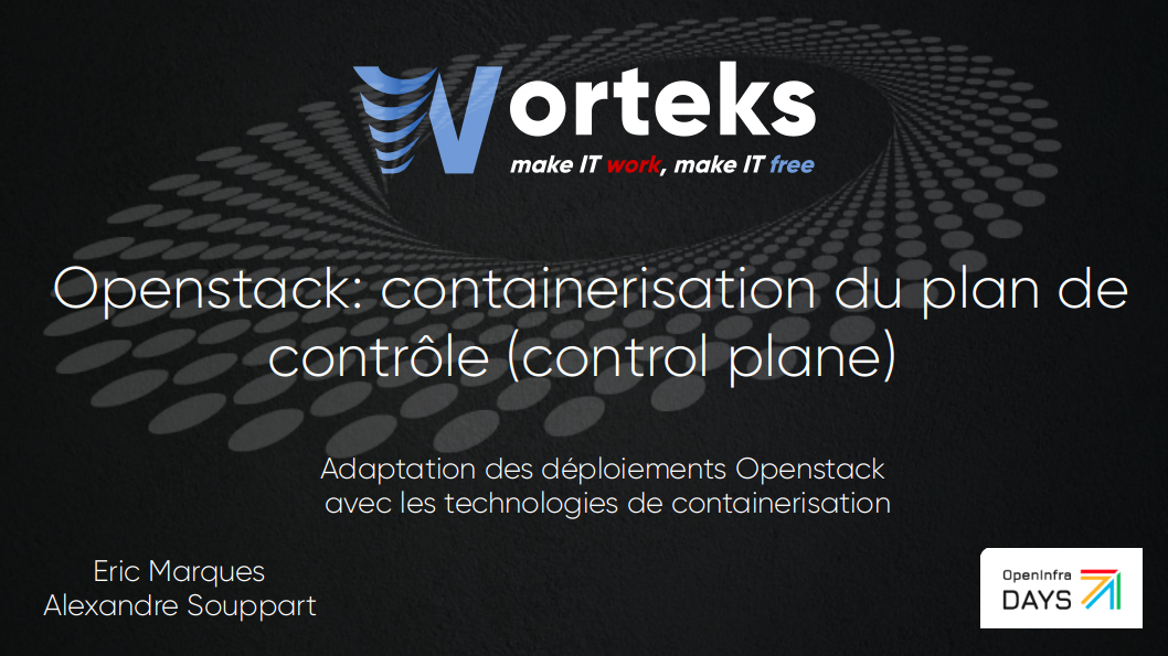 OpenStack : containerisation du plan de contrôle (control plane)